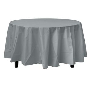 Silver Gray Round 84” Disposable Table Cloth